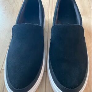 UGG Women's Black Suede Slip-On Sneakers